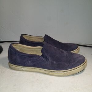 Ugg 1006737 Blue Suede Leather Slip On Loafers Shoes Women's sz 7.
